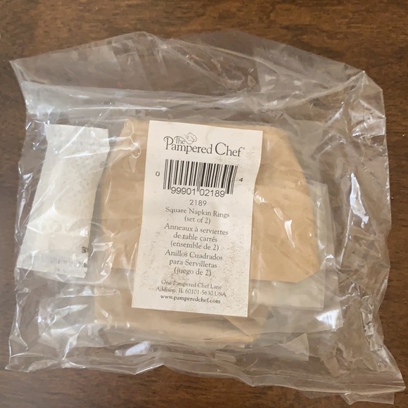 NEW Pampered Chef square napkin holder set of 4 - Picture 2 of 3